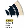 Radius 1 Curve 45° x 2