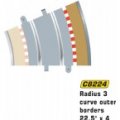 Radius 3 Curve Outer Borders 22.5° x 4